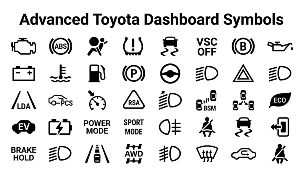 Advanced Toyota Dashboard Symbols