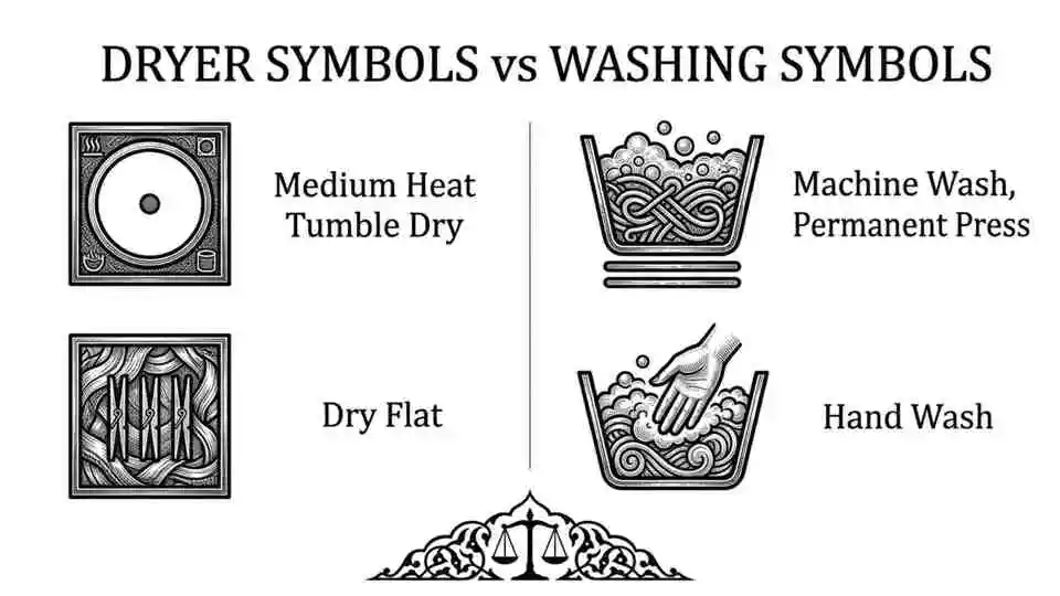 Dryer Symbols vs Washing Symbols