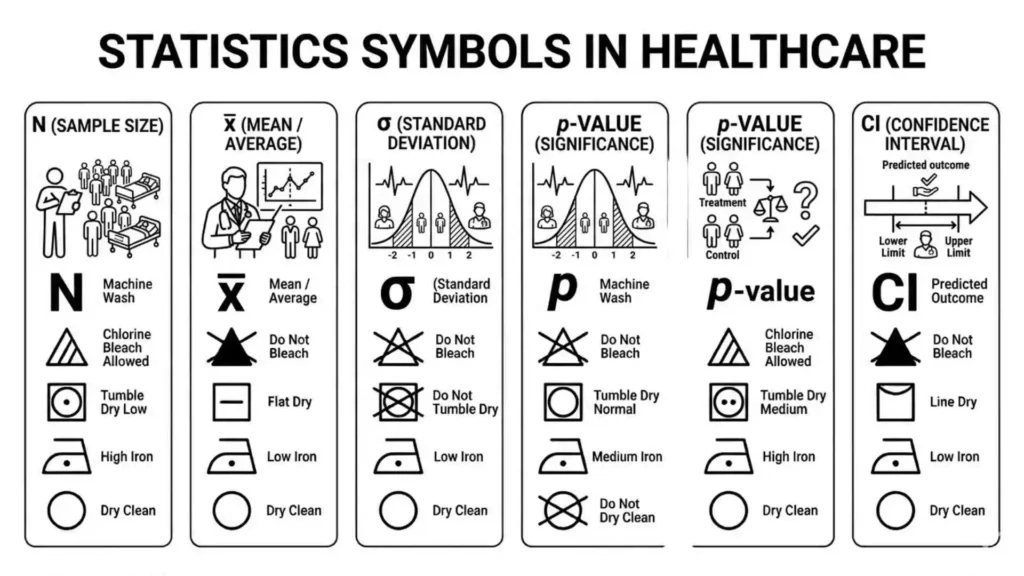 Statistics Symbols in Healthcare