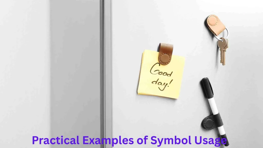 Practical Examples of Symbol Usage