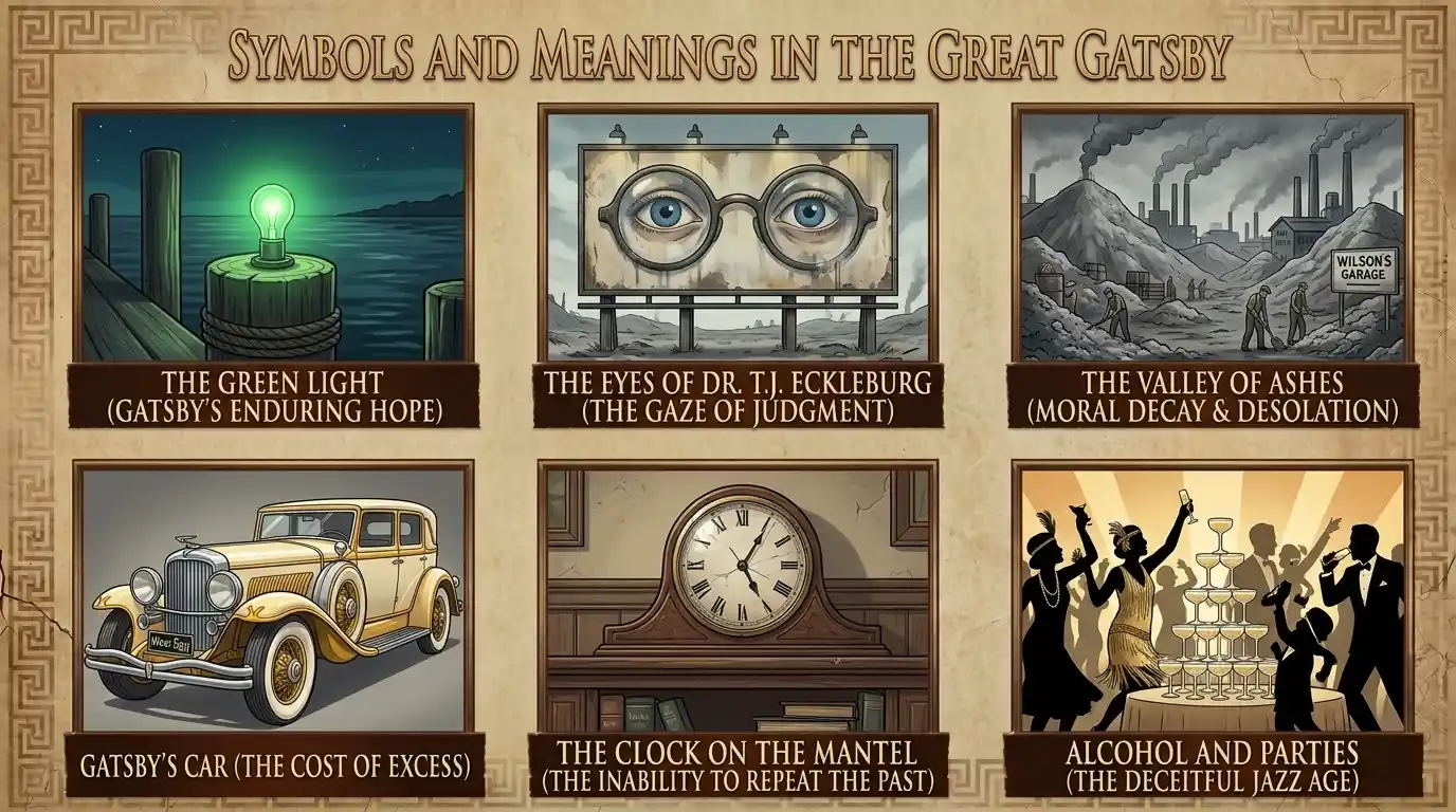 Symbols in The Great Gatsby: Meanings, Examples, and Significance