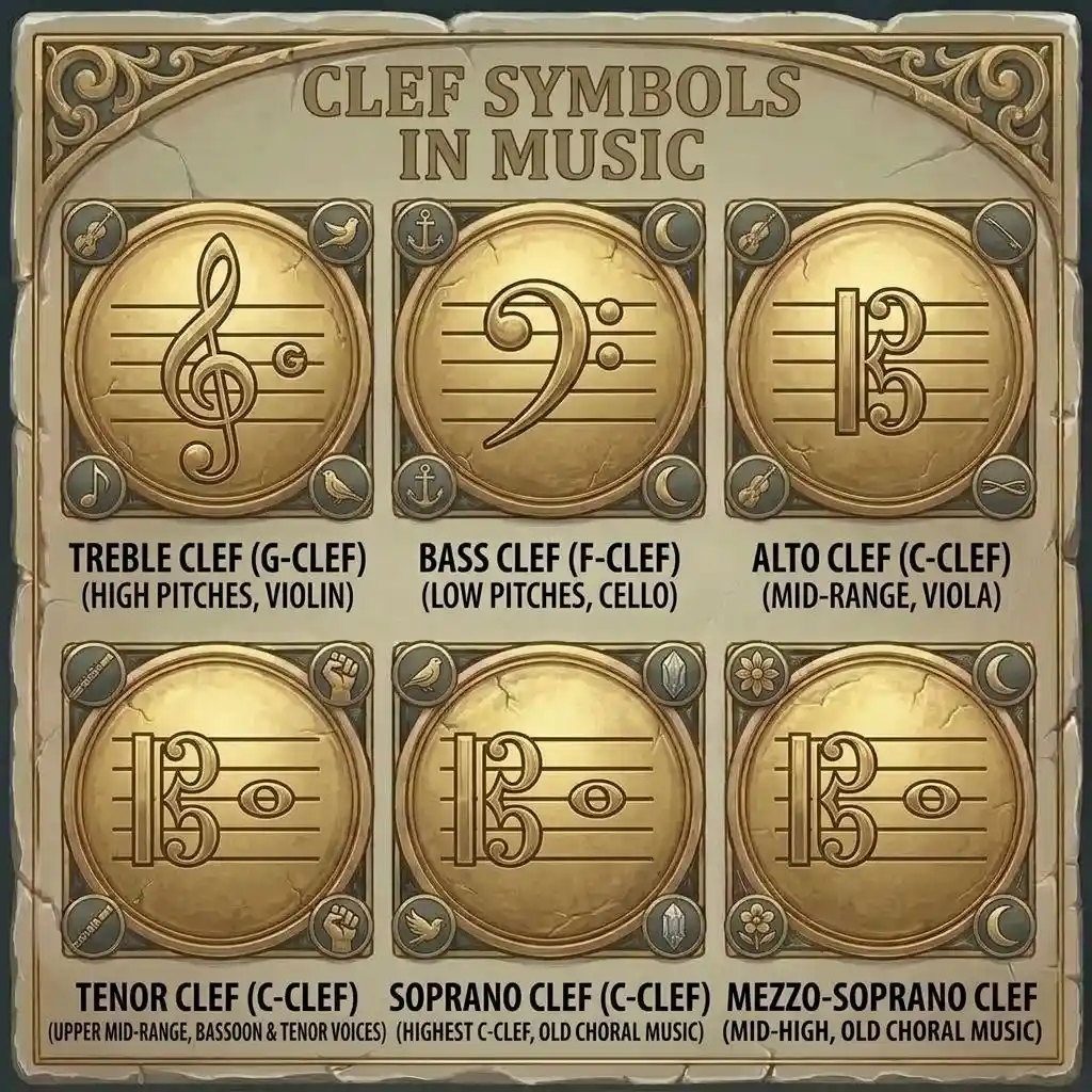 Clef Symbols in Music