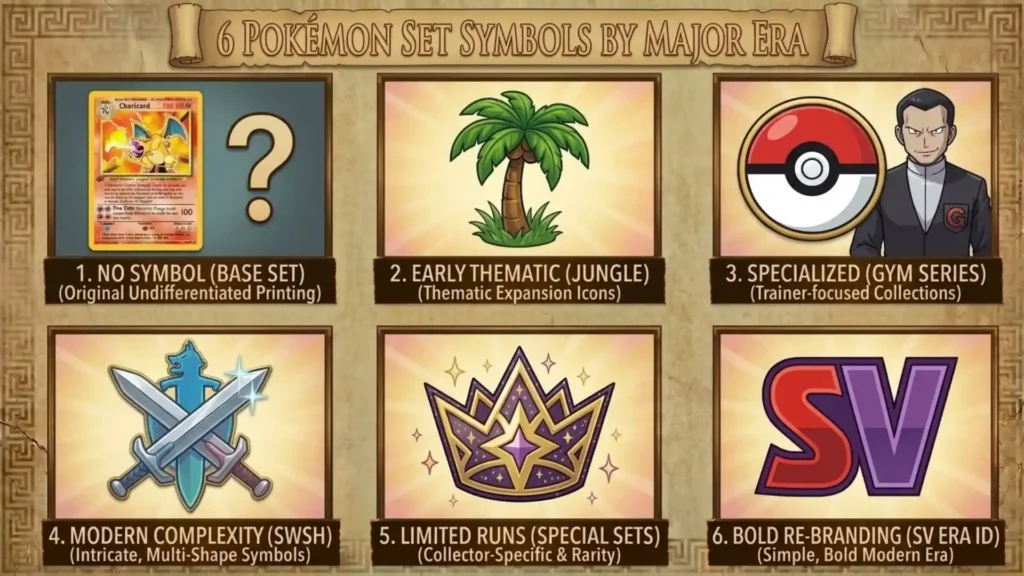 Pokémon Set Symbols by Major TCG Era