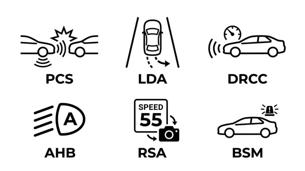 Toyota Safety and Driver-Assistance Symbols