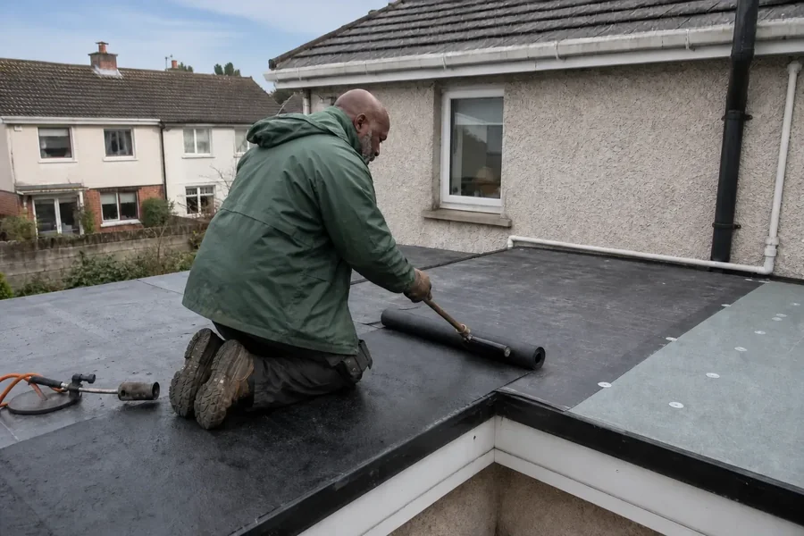 Stripping Old Felt for Roof Replacement Limerick