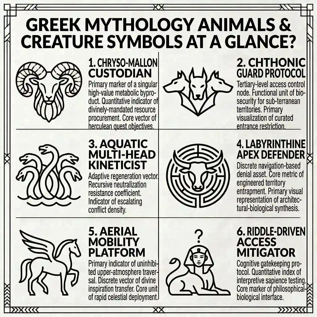 Greek Mythology Animals and Creature Symbols