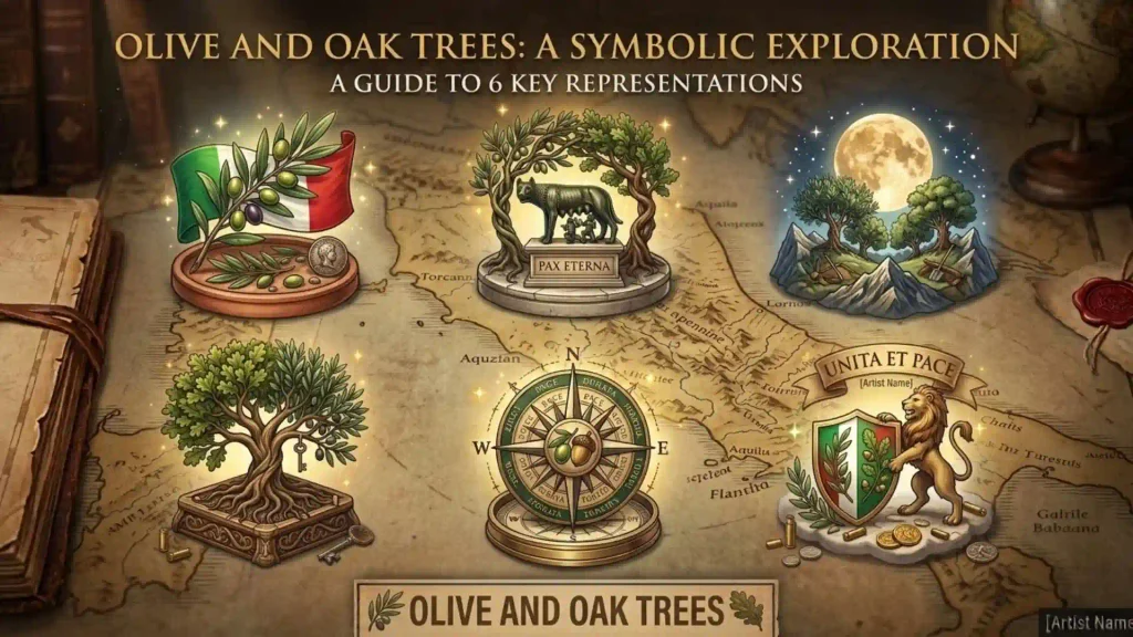 Olive and Oak Trees